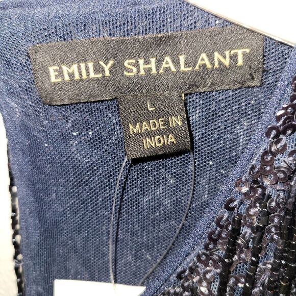 Emily Shalant Sequin Fringe Top Large - Picture 4 of 10